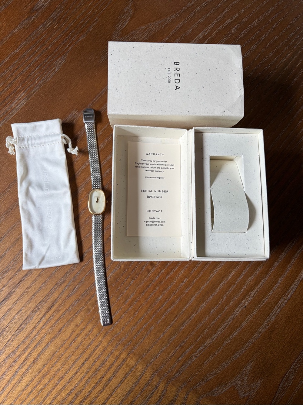 Breda Jane Small Two-Tone Tethered Watch Good Used Condition - Picture 8 of 10